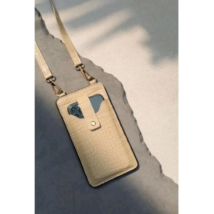Tas handphone terbaru/tas handphone+cermin/hpcroco/Tas selempang wanita/Tas handphone+cermin