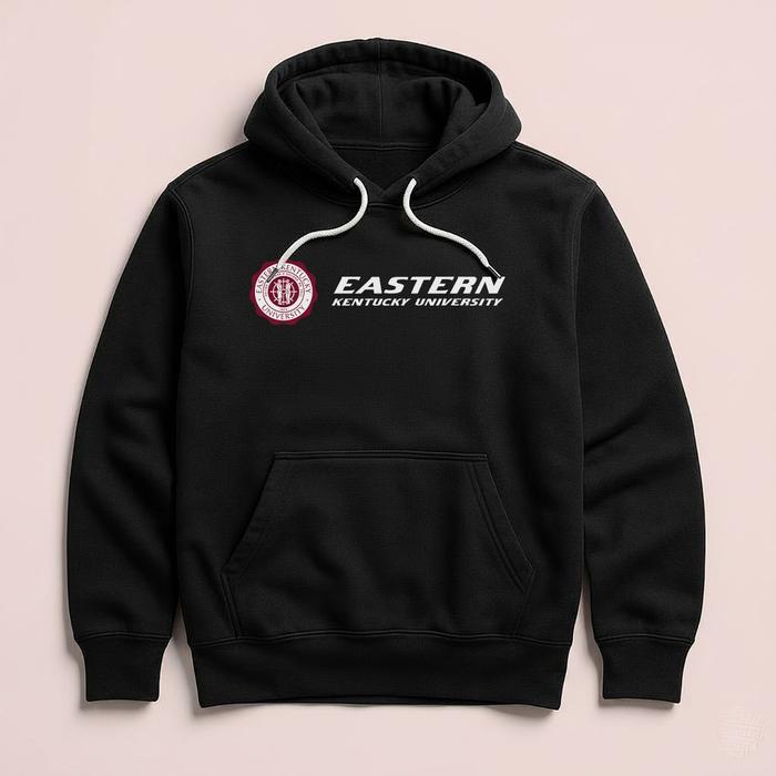 Hoodie EASTERN Kentucky University Premium Fleece Cloth Sweater Jacket Hood Black Hitam