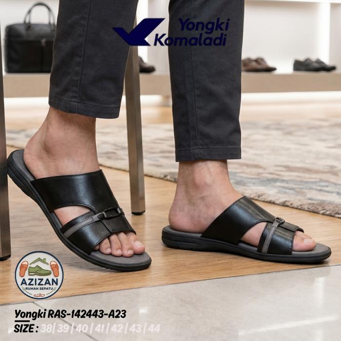 Yongki Komaladi RAS-142443-A23 Sandal Casual Selop Kulit Pria ORIGINAL 100% Kasual
