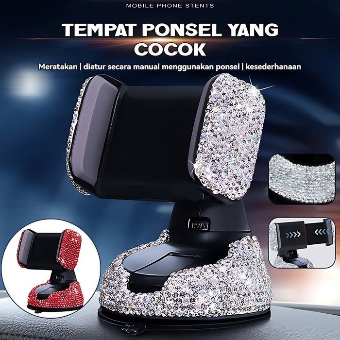 Handphone Holder Mobil Full Bling 360° Holder Mobil Universal Garansi Original / holder hp mobil / h