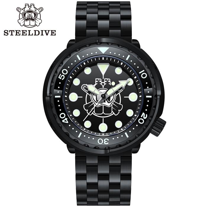 Steeldive SD1975XP 2021 New Design PVD Black Case Stainless Steel