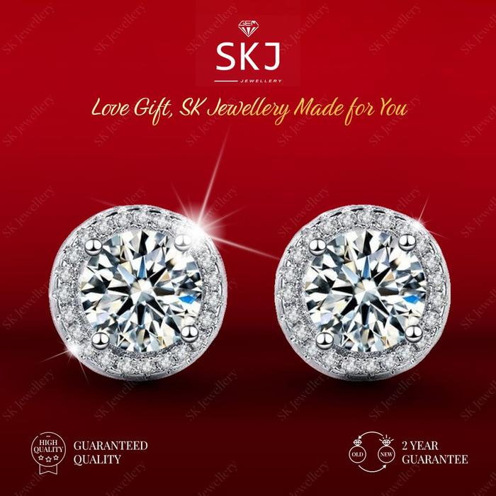 SK Jewellery - Garansi 2 Tahun - Anting Simple Elegant Jewellery Anti Karat Wedding Nikah Kawin 1 Ca