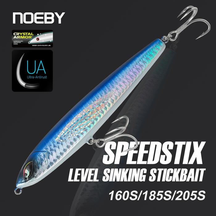 Noeby Stickbait Pencil Fishing Lure 160mm 75g 185mm 114g 205mm 154g Sinking Pencil Artificial Hard B