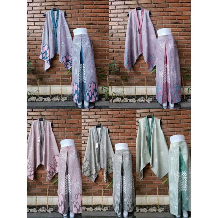 ONE  SET CARDI GARIS  KECIL DAN CELANA PANJANG SET PREMIUM CARDIGAN  LOUNGEWEAR PAJAMAS SETELAN CELA