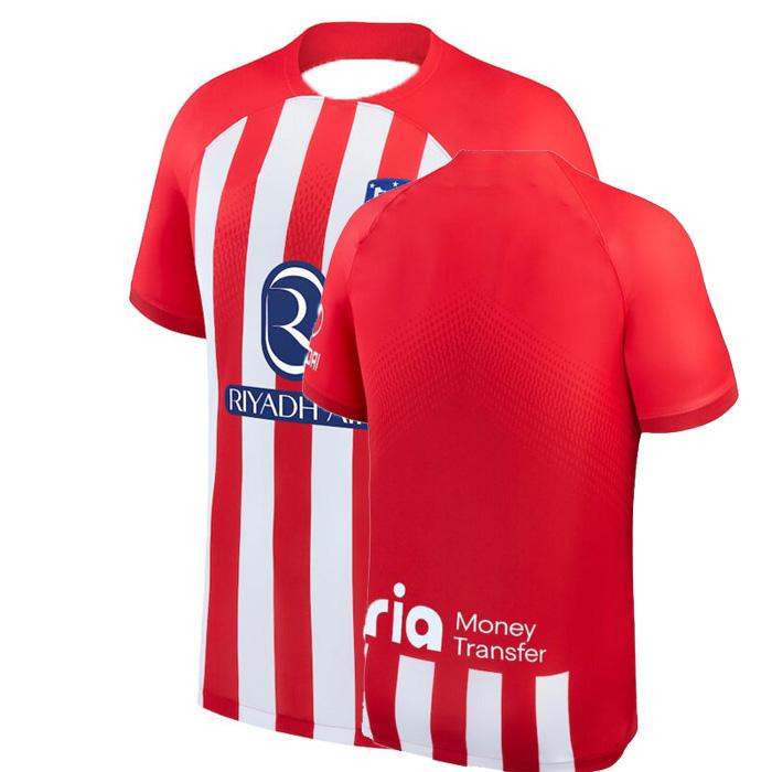 Atletico Madrid Fans Home Jersey 2324 Women and Men Sports T-shirt Fashionable 3D Printed Neutral Ca
