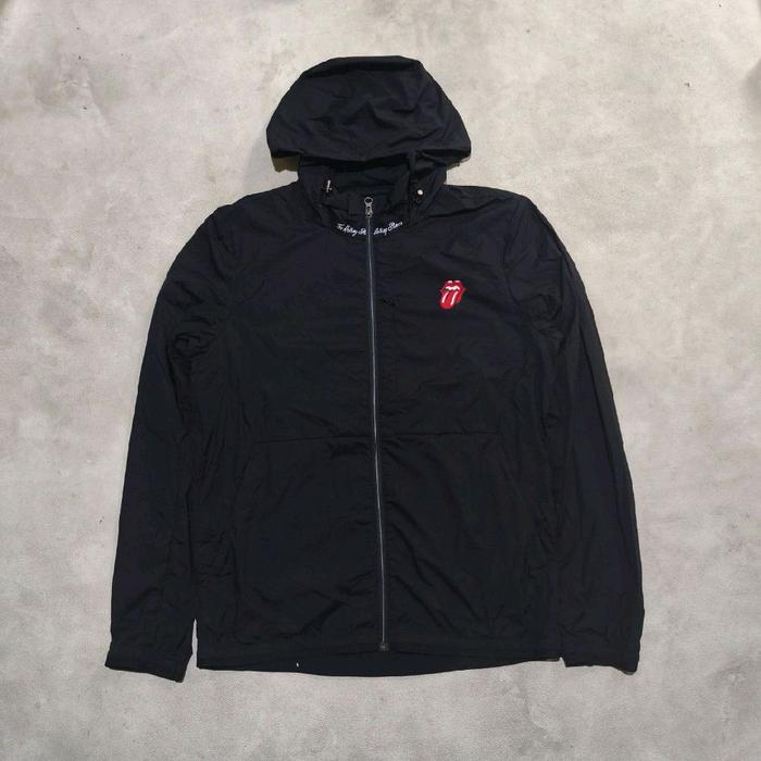 Jaket windbreaker pria Bravado rolling Stone 2020 hitam bekas