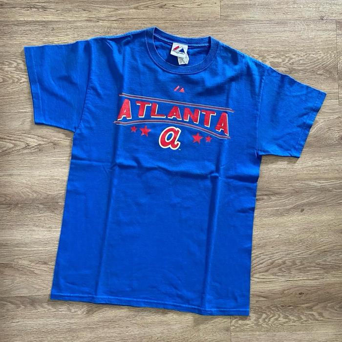 Kaos Tshirt MLB Atlanta Braves tag Majestic medium