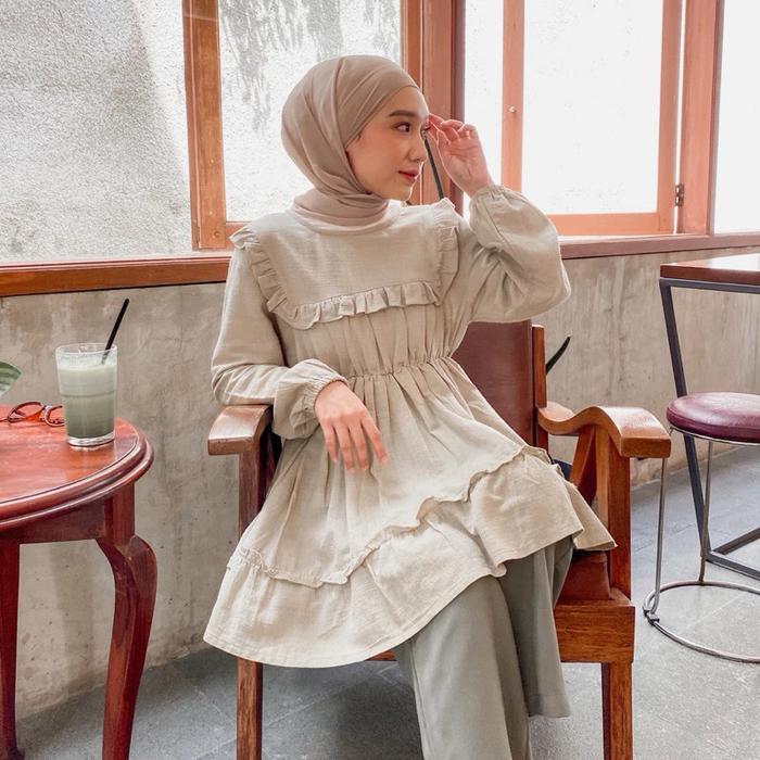 COU - LEVIORA BLOUSE / BLOUSE RUFFLE WANTA -PN