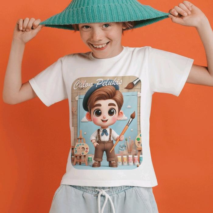 Kaos Anak Citaku Pelukis Cotton Combed 20s - Fashion, Bahan Premium 100% Cotton Combed 20s