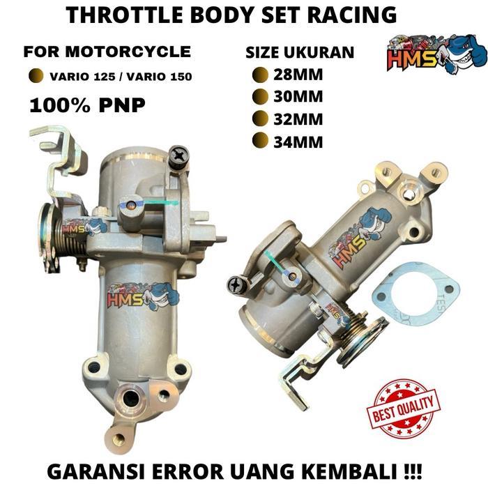 TB THROTTLE BODY ASSY RACING VARIO 125 150 SET 26 28 30 32 34 MM PLUS INTAKE + THROTLE BODY TUAS GAS