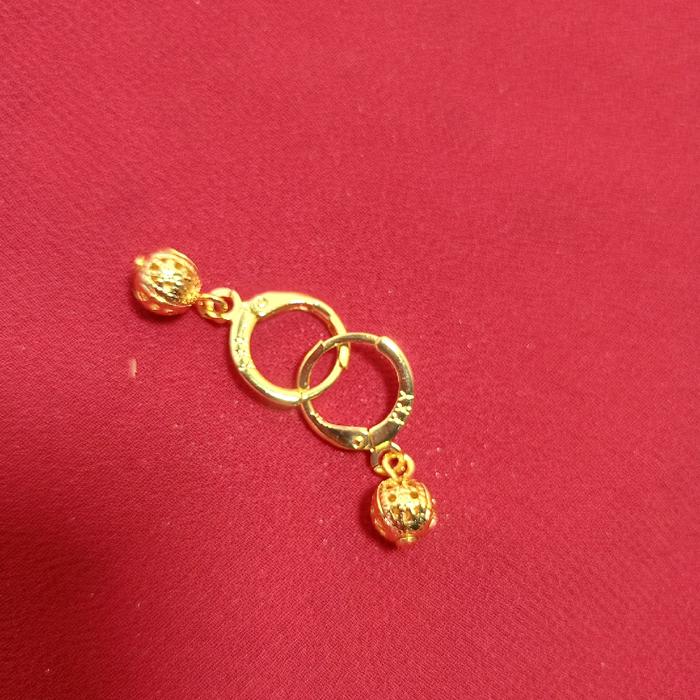 ANTING BOLA EMAS LAPIS IMPORT