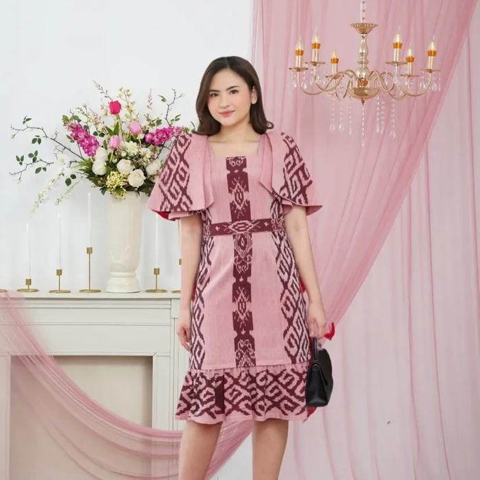 Dress tenun natal - dress tenun wanita - dress natal - baju tenun