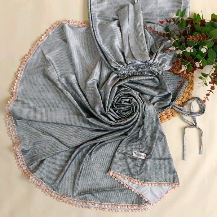 Mukenah Rubina | Mukenah Silk Gradasi | Mukena Motif Garis | Mewah Panjang Cantik Wanita Muslim Dewa