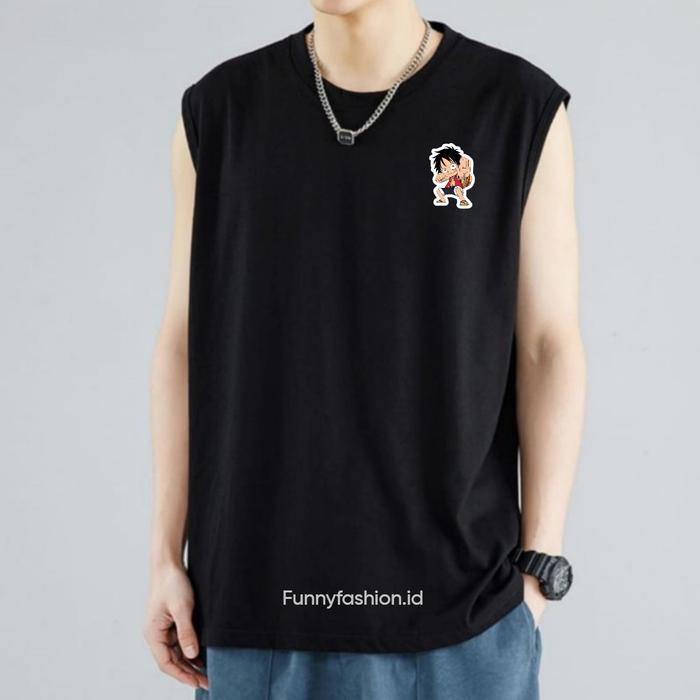 Singlet Pria Luffy Gear Second - Singlet Pria Dewasa - Singlet Pria Gym - Kaos Distro Keren