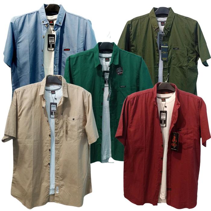 kemeja polos / kemeja pendek / kemeja pendek pria / kemeja lengan pendek / kemeja polos pendek