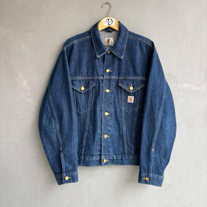 vintage 90's carhartt trucker jacket JU108 size L type 3