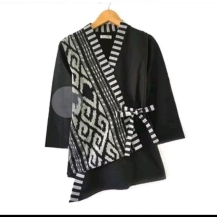 blus tenun Jepara mix toyobo premium dan lurik