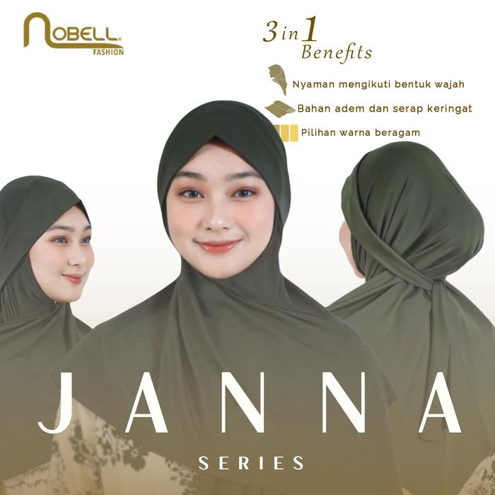 Hijab Instan Janna - Nobell Fashion | Bahan Jersey Premium - Kerudung Muslim Nyaman