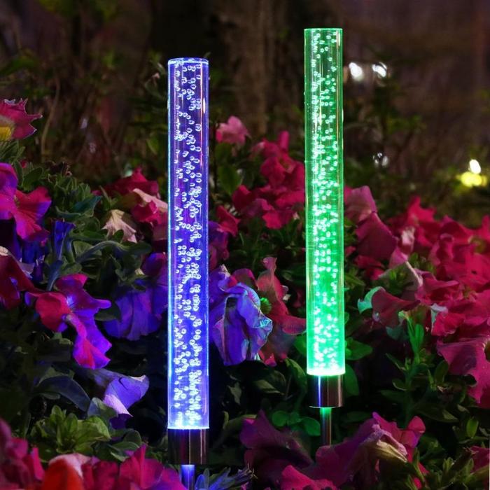 2 Pcs Taman Tenaga Surya Lampu Outdoor Solar Tabung Lampu Acrylic