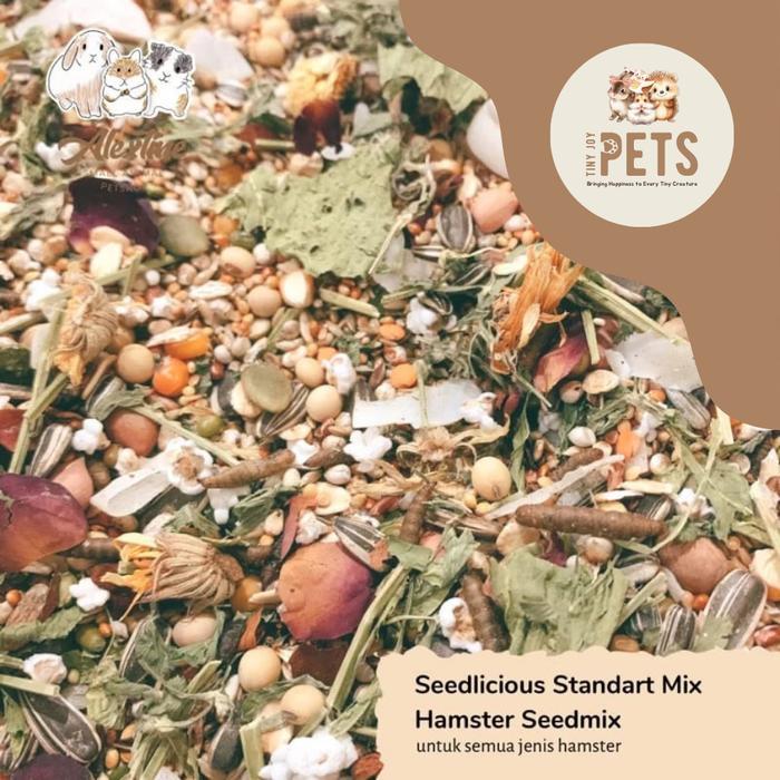 Seedlicious Alextine Makanan Hamster / Hamster Mixseed / Standard Mix / Vege Mix / Low Sugar mix / D