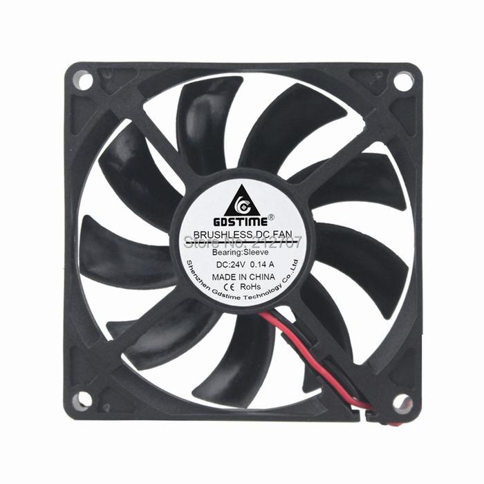 10PCS Gdstime 8cm 80x80x15mm 8015 24V 2pin DC Brushless Exhuast 80mm Cooling Fan
