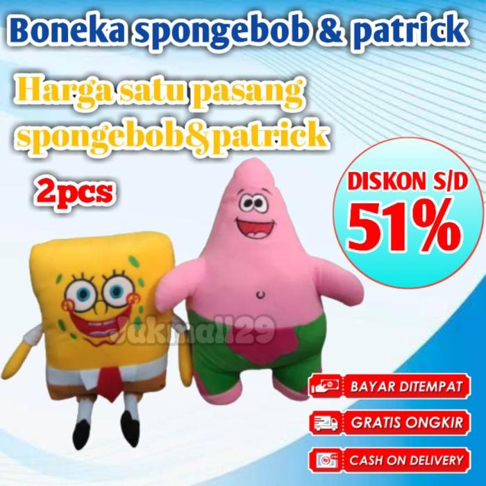 Boneka Spongebob dan Patrick (SEPASANG)