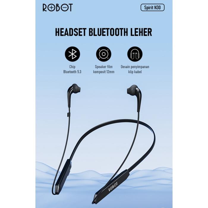 Headset Bluetooth Sport Wireless Robot Spirit N30 Headset Neck Neckband In-Ear Headset Bluetooth 5.3