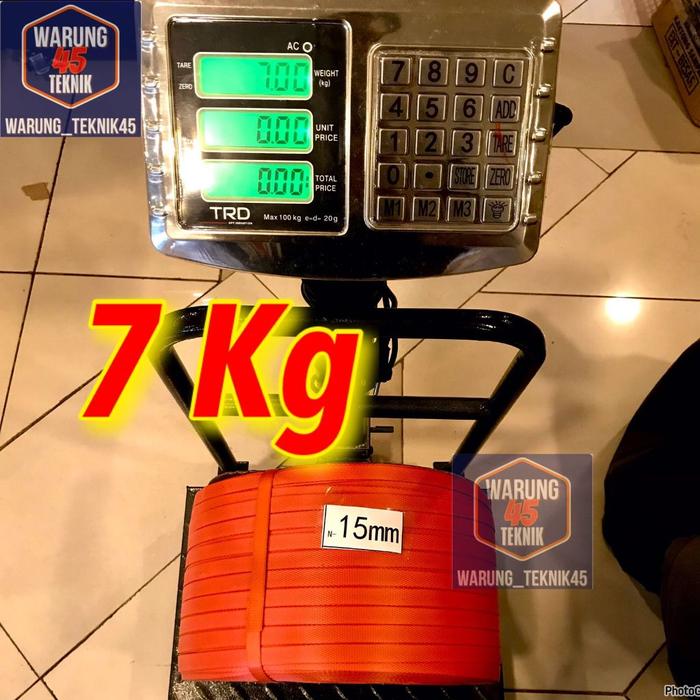 Plastik Strapping Straping Band 15 Mm Berat 7 Kg Tali Hijau Straping