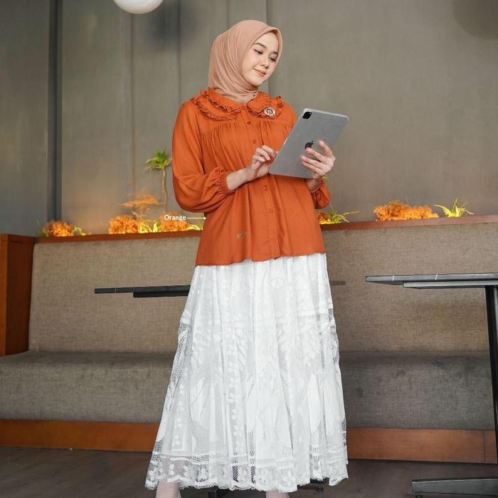 Atasan Blouse Tunik Nadheera Latisza Aline katun Rayon Casual feminim cewek ootd hijab