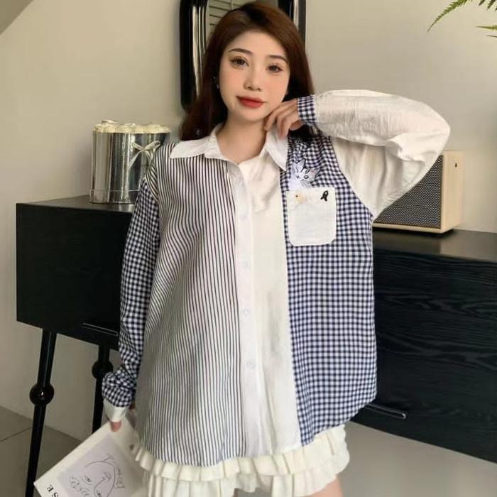 Kyujin Kemeja Katun Wanita 9003 9005