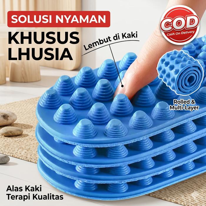 Sol Insole Sepatu Pijat Silikon Lembut Anti Lelah untuk Jalan Jauh Pria Wanita (COD)