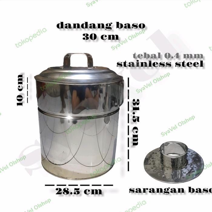 Dandang baso stenlis 30 cm