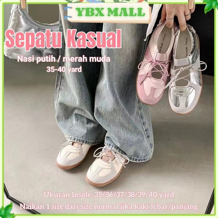 Sepatu Kasual Latihan Moral Datar Balet untuk Wanita 2025 Sepatu Mary Jane Ringan Sol Tebal Super Le