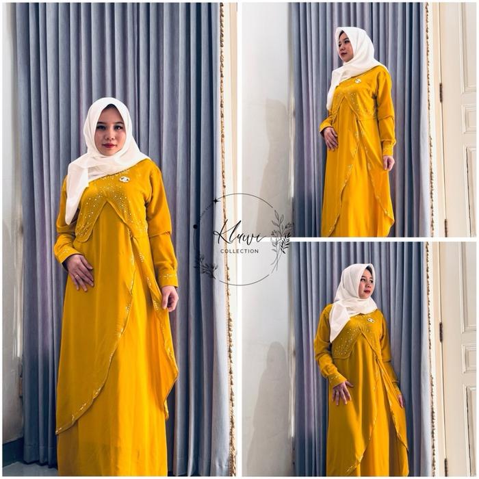 ADEL-134 Kluwi Lia Set Lia Gamis Lia Dress Wanita