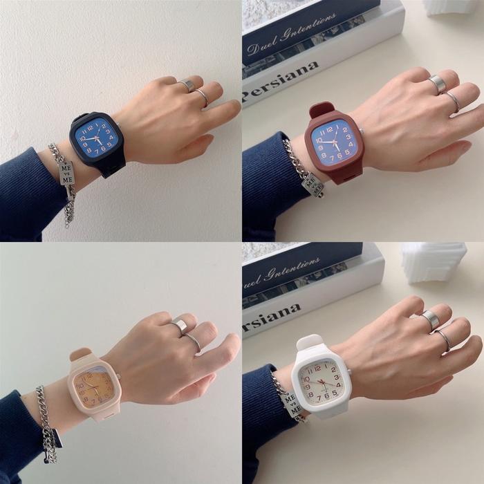 KAO001 Jam Tangan Pria Wanita Analog Quartz Rubber Watch Koreanstyle Couple