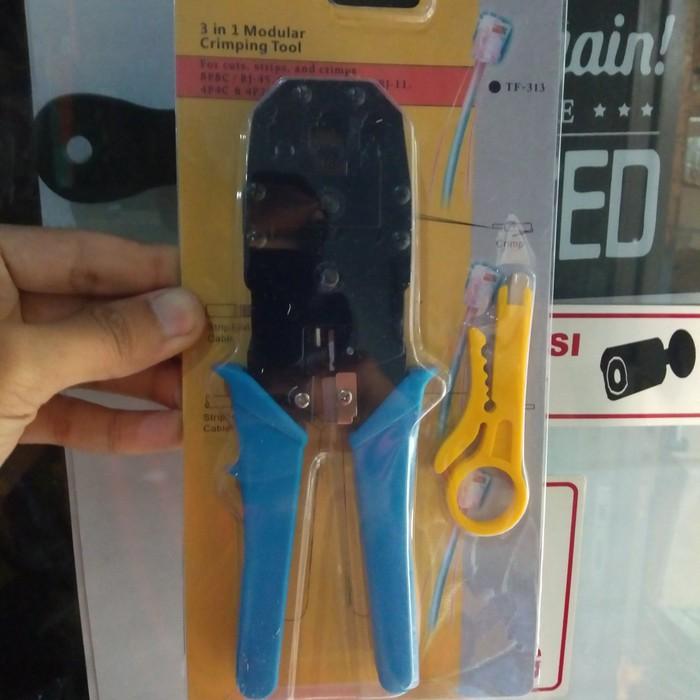 Tang crimping 3 lobang RJ45 . Crimping tools