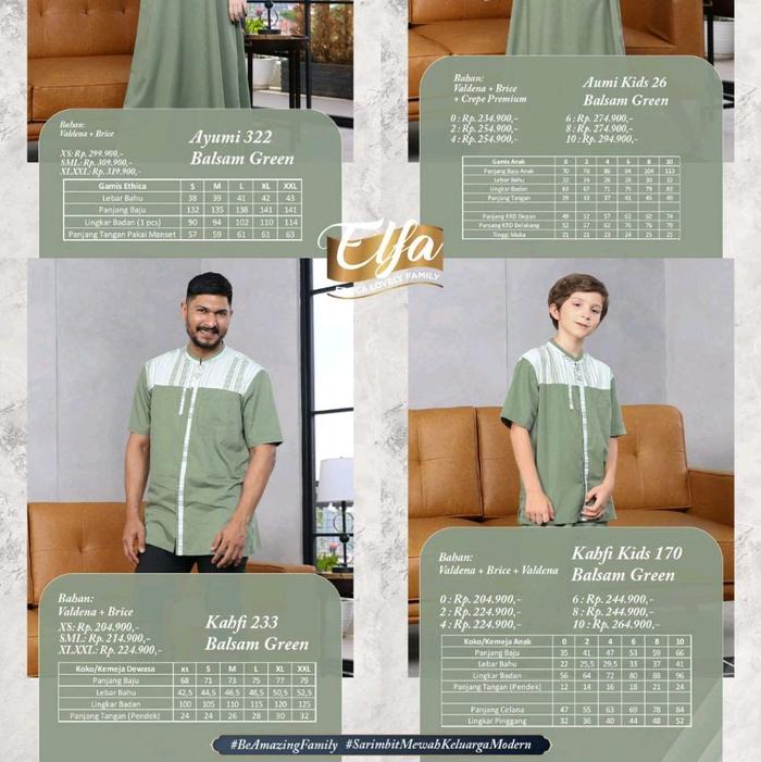 SALE KOKO ANAK - KAHFI KIDS 170 BALSAM GREEN