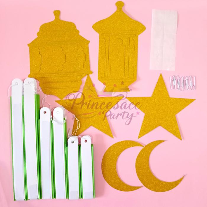 Safitiri Paperfan Ramadhan Hijau / Dekorasi Ramadhan /Hiasan Ramadhan Gantung