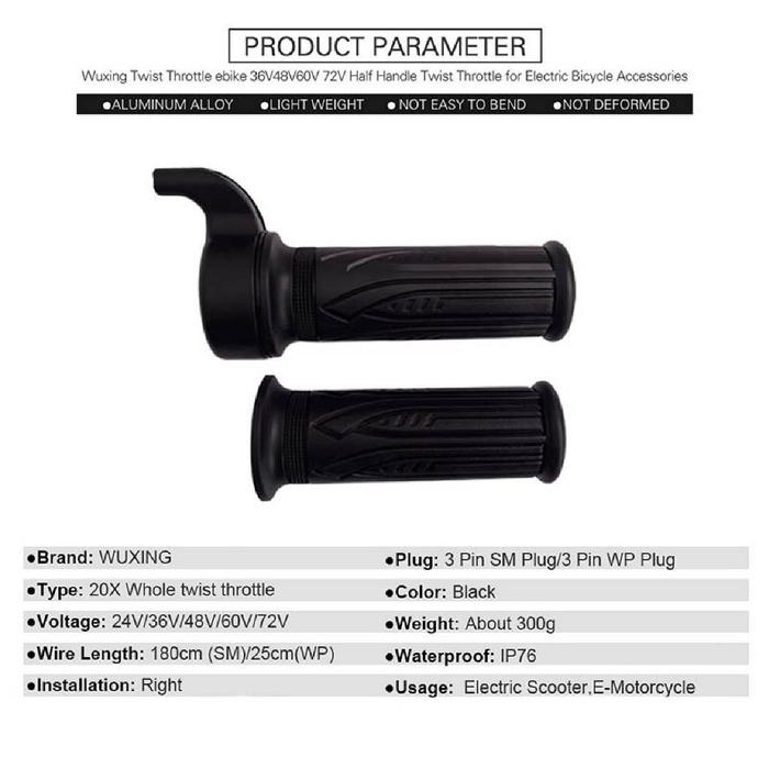 1 Pair Grip Gas Sepeda Listrik Gagang Gas Motor Handle Gas Universal Handgrip Gas Motor Variasi Thro