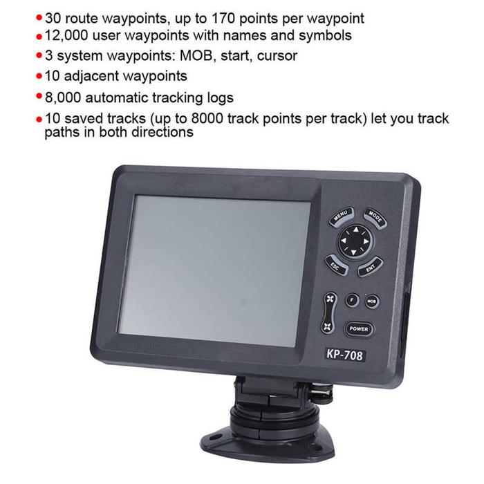 KP-708 7in Navigation Chart Plotter Marine Navigator with Colorful