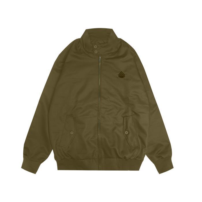 Predecessors Taf Harrington Jacket Harymel Camel Logo Bordir Casual Pria Kain Lembut Polyester W