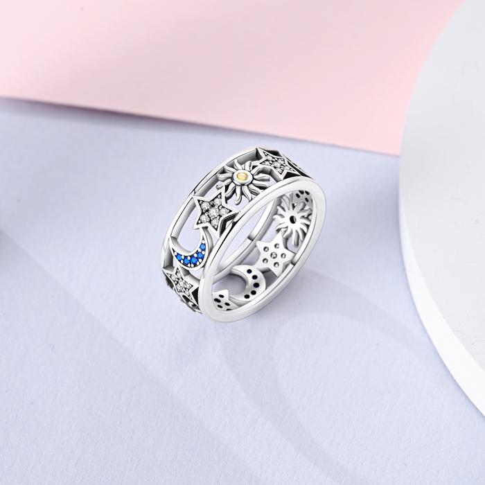 925 Silver Original Ring For Woman Firefly Moon Wedding Anniversary Gift Fashion Jewelry