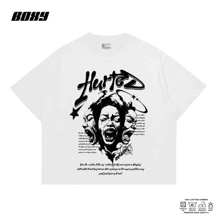 Devvogue Boxy Kalcer t shirt Hurted Unisex