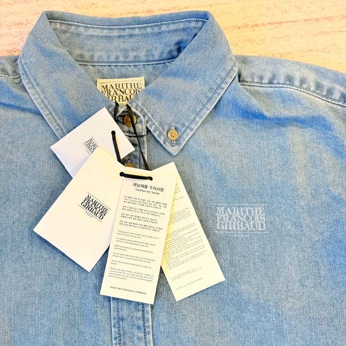 marithe denim crop top