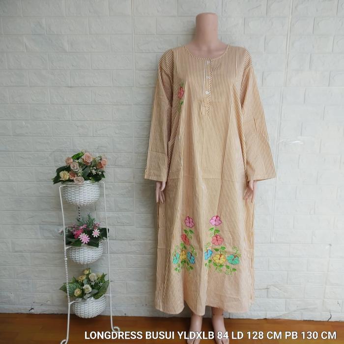 Daster Katun Bordir YUNYUN Longdress size XL (YLDXLB)