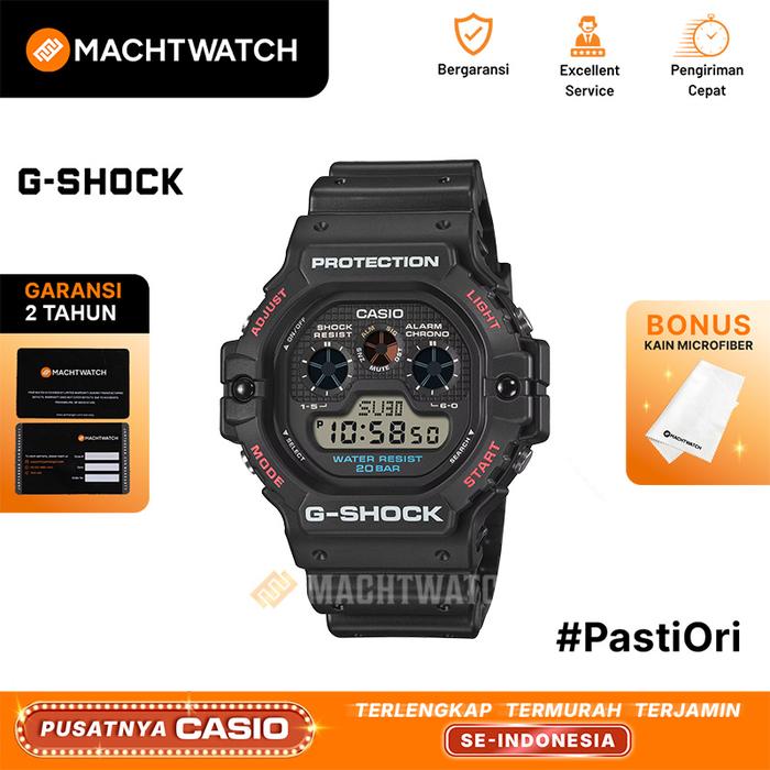 Jam Tangan Pria Casio G-Shock DW-5900U-1JF DW-5900U DW5900U Digital Dial Black Resin Band (JDM)