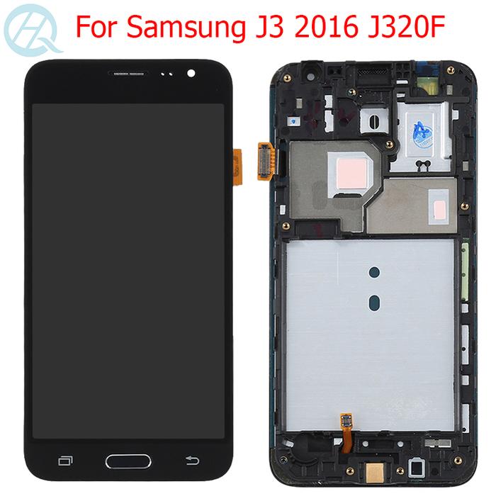 Original AMOLED LCD For Samsung Galaxy J3 2016 Display With Frame