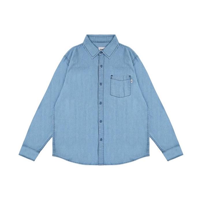 3second kemeja lengan panjang warna biru muda terbaru jeans s041225