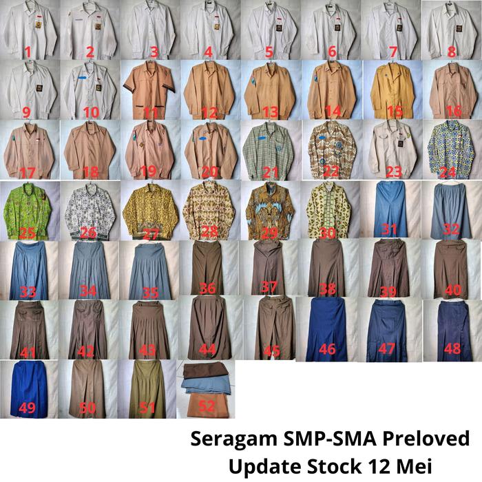 baju seragam sma preloved