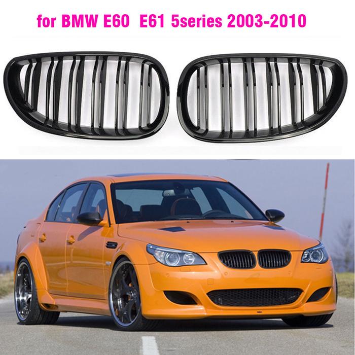 Front Gloss Black Kidney Sport Grilles Hood Grill For BMW E60 E61